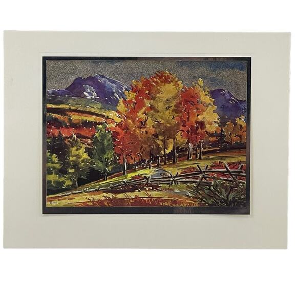 Vintage Foil Prints of America the Beautiful Reflective Etched Four Seasons Rare - Picture 1 of 10